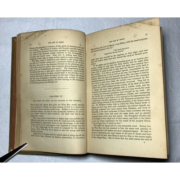 Antique 1874 The Life of Christ Hardcover Book Frederic Farrar Hurst & Company - Picture 15 of 16